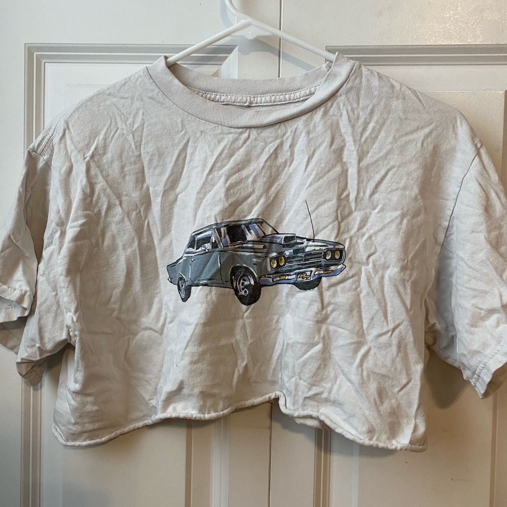 Brandy Melville Motorsport cropped tee